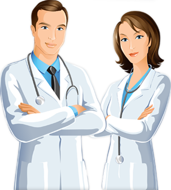 male female doctor barik clinic cartoon